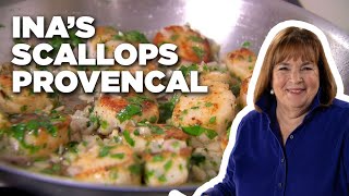 How to Make Inas Scallops Provencal  Barefoot Contessa  Food Network [upl. by Yanahs]