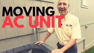 MOVING AIR CONDITIONER UNIT Watch This Before You Move Your Outside AC Unit [upl. by Aerdna]