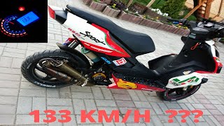 Baotian Falcon 50R 133kmh Stage6 Racing High End TopSpeed Test [upl. by Gnehc810]