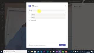 Microsoft Teams  Using the Polling tool [upl. by Sara988]