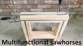 Multifunctional Sawhorses DIY [upl. by Leile684]