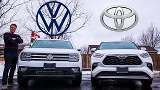 2020 Toyota Highlander vs VW Atlas  How do these two compare [upl. by Diamond]