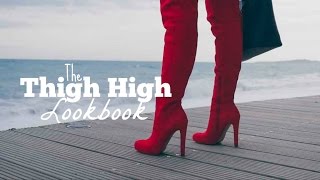 HOW TO WEAR  Thigh high boots  5 looks  LOOKBOOK 1  kallisteha [upl. by Llenrup722]