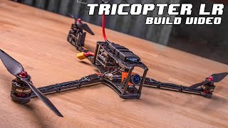 TRICOPTER LR  Long Range FPV 1h Flight time Foldable multirotor  Build Video [upl. by Naor]