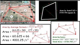 How to calculate land area AREACALCULATION [upl. by Nodarse]