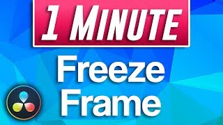 Davinci Resolve 15  How to Freeze Frame Fast Tutorial [upl. by Avla]