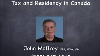 Tax and Residency in Canada [upl. by Ynogoham153]