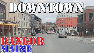 Bangor  Maine  4K Downtown Drive [upl. by Ityak335]