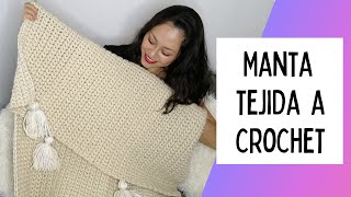 Manta tejida a crochet  Para principiantes [upl. by Jonis444]