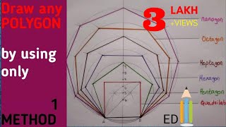 How to draw POLYGON draw any polygon by using 1 method [upl. by Karame]