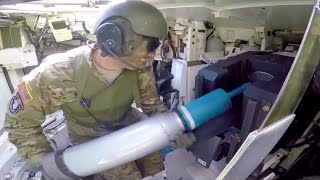 M1A2 Main Battle Tank Firing Main Gun  Interior View [upl. by Burnaby612]