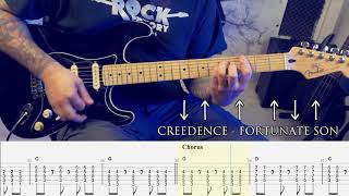 CREEDENCE  Fortunate Son GUITAR COVER  TAB [upl. by Fenny47]