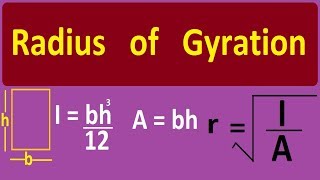 How to find Radius of Gyration  Example Solved [upl. by Telfore]