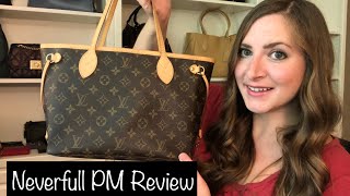 REVIEW Louis Vuitton Neverfull PM What Fits Mod Shots MM Comparison [upl. by Edward]