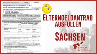 Elterngeld Antrag ausfüllen  Sachsen [upl. by Wilde]