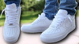 How To Lace Nike Air Force 1s Loosely THE BEST WAY [upl. by Eednak277]