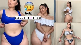 I TRIED FASHION NOVA CURVE BIKINIS tryon haul [upl. by Navada]