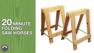 20 Minute Folding Sawhorses [upl. by Kubiak556]