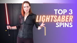 TOP 3 LIGHTSABER SPINS  Michelle C Smith EASY [upl. by Ahsotan326]