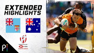 Fiji v Australia  2024 HSBC WORLD RUGBY SEVENS HIGHLIGHTS  12823  NBC Sports [upl. by Nnyllaf]