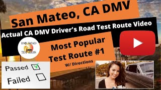 ACTUAL TEST ROUTE San Mateo DMV Driver 1 Behind The Wheel Driving Training Adult Education Course [upl. by Ermeena200]