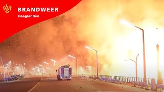 Brandweer Haaglanden  Incident Vreugdevuur Scheveningen 2019 [upl. by Osyth309]