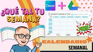 Cómo hacer tu Calendario Semanal  Tutorial CANVA [upl. by Eliezer794]