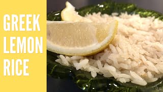 AUTHENTIC GREEK LEMON RICE  Jasmine  Basmati  Long Grain  30 Minute Meals  One Pot Recipe [upl. by Armin]