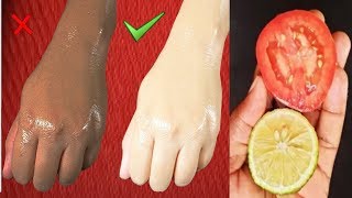 Skin Whitening Home Remedies Lemon Colgate Toothpaste and Tomato Facial [upl. by Drusi]