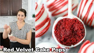 Red Velvet Cake Pops Easy Recipe [upl. by Newfeld]