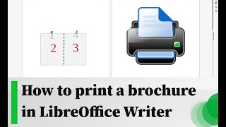 How to print a brochure in LibreOffice Writer [upl. by Schnur]