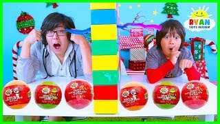 Twin Telepathy Surprise Toys Challenge Fun Fizzers Ryan vs Daddy [upl. by Nageem]