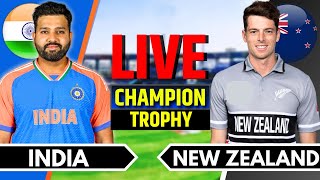 India vs New Zealand Match 12  Live Cricket Match Today  IND vs NZ  Champions Trophy Last 40 Ov [upl. by Talbott]