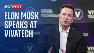 Elon Musk delivers speech at VivaTech [upl. by Yelsel]