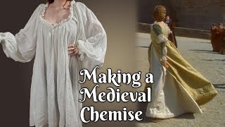 I Make a Medieval Linen Chemise  Ever After Italian Renaissance 1490s Camicia  Part 1 [upl. by Talya]