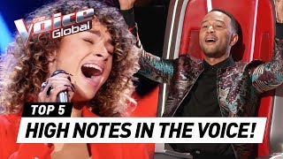 OUTSTANDING HIGH NOTES in The Voice [upl. by Nortyad573]