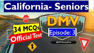 California DMV Senior Test 2024 Official Question Set 3 [upl. by Buffy452]