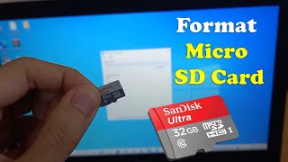 How to Format Micro SD Card on Windows 10 PC or Laptop  SD Formatter [upl. by Novahc]