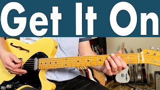 How To Play Get It On On Guitar  T Rex Guitar Lesson  Tutorial  TABS [upl. by Devona403]