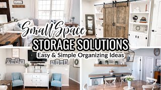 SMALL SPACE STORAGE SOLUTIONS  Easy amp Simple Organizing Ideas for Small Homes [upl. by Ahen]