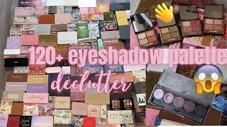 EPIC EYESHADOW PALETTE DECLUTTER  HUGE HOLIDAY GIVEAWAY [upl. by Vedi]