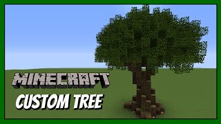 Minecraft How to build  Custom tree tutorial [upl. by Adnawaj]