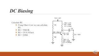 BJT Amplifier Design Part 1 DC Biasing [upl. by Winnick]