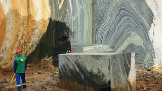 Macarani pegmatite  dimension stone quarry in Bahia Brazil [upl. by Aidnac]