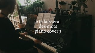 je te laisserai des mots piano cover [upl. by Maye26]