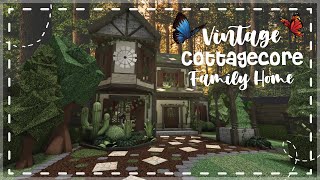 Vintage Cottagecore Family Home Speedbuild and Tour Bloxburg iTapixca builds [upl. by Yttig]