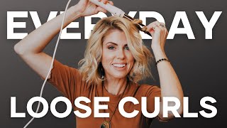 EASY Everyday Loose Curls  SHORT HAIR TUTORIAL [upl. by Noiro]