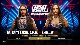 AEW Fight Forever  Dr Britt Baker DMD vs Anna Jay [upl. by Namwen]