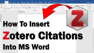 How To Insert Zotero Citations Into Microsoft Word [upl. by Tatiana101]