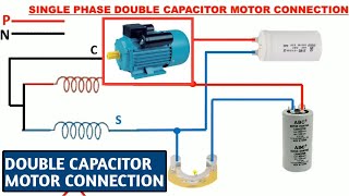 Double capacitor motor connection [upl. by Eelasor]